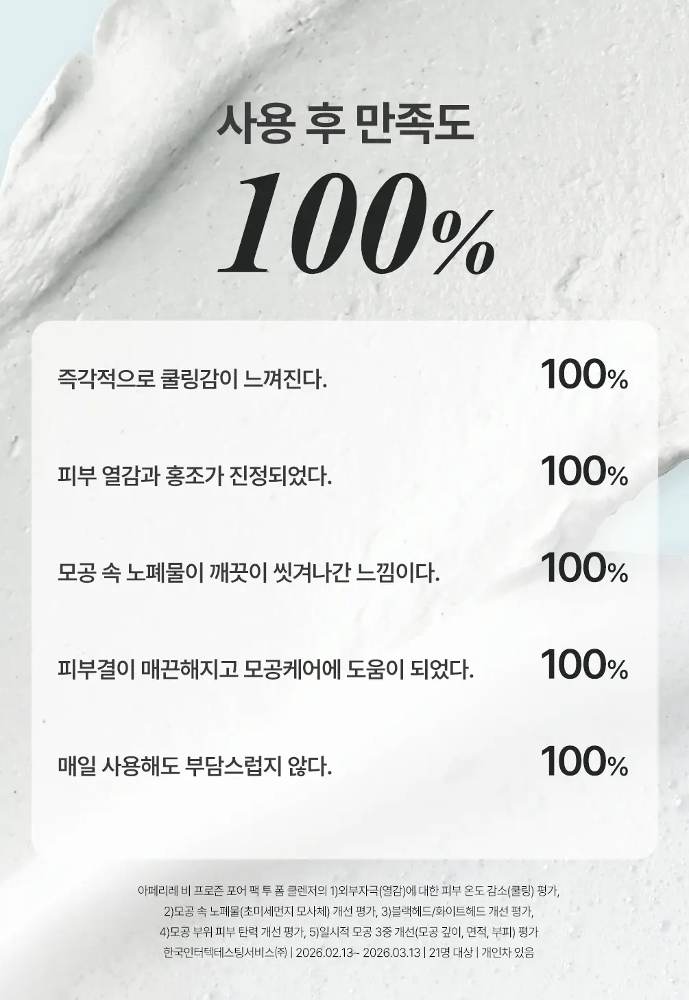 [규진 PICK/1분쿨링] 아페리레 비 프로즌 포어 팩 투 폼 클렌저 120g 상세페이지 4